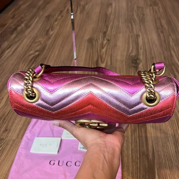 A116- 💯 % authentic Gucci limited Marmont shoulder bag - Picture 13 of 17